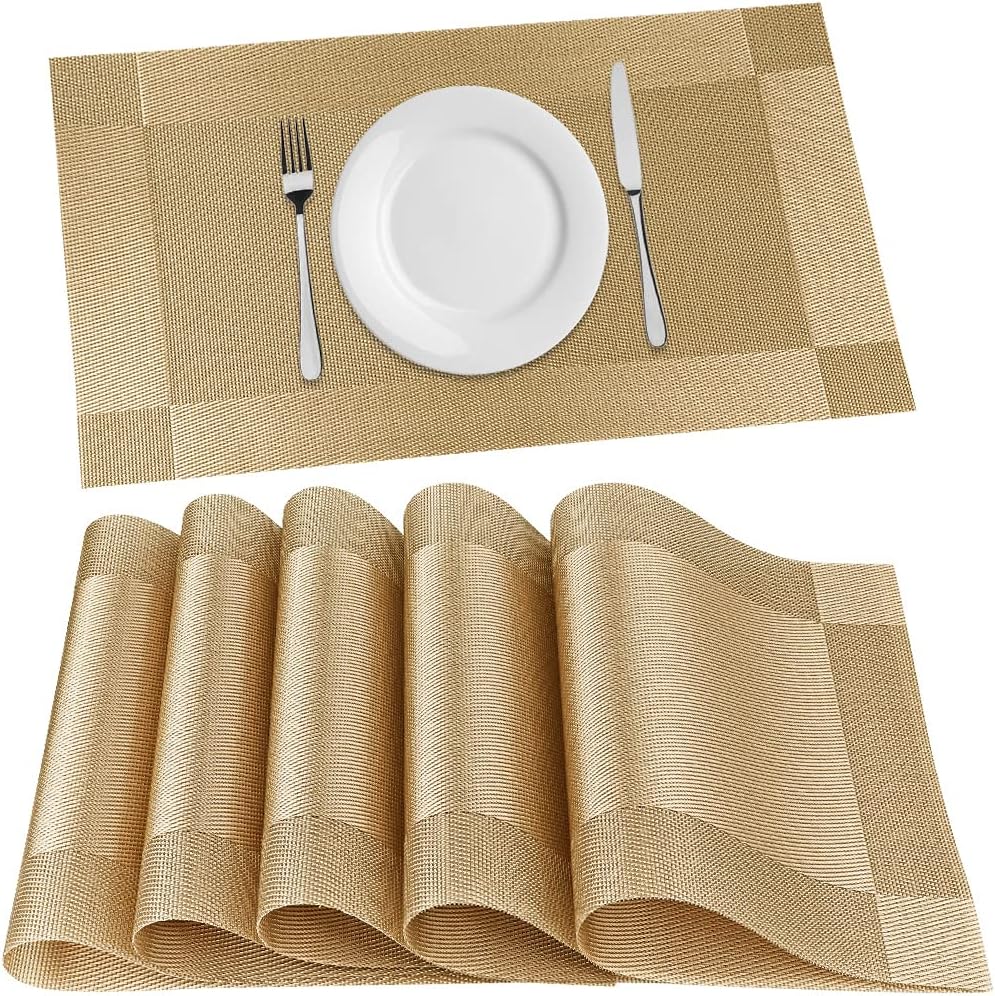 Buy CASA-NEST PVC Printed Placemats for Dining Table and Kitchen (45 X 30 Cm) Set of 6 Pieces ...