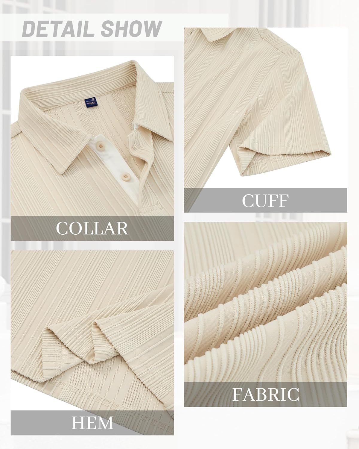 Alimens & Gentle Mens Polo Shirts Short Sleeve Knit Stretchy Casual Lightweight Summer Vacation Party Golf Shirts - Image 5