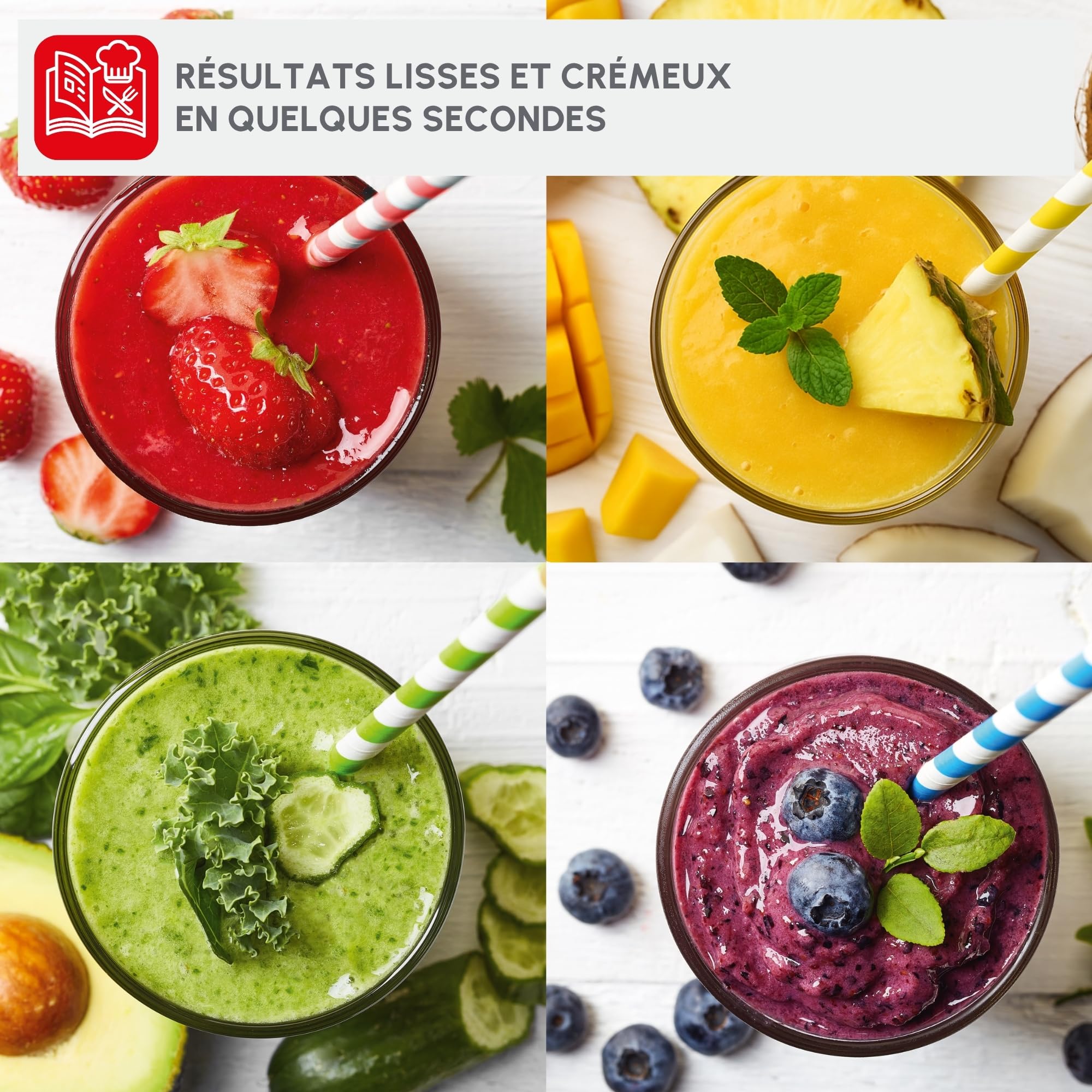 Moulinex Mix & Move Blender mixeur, 300W, Capacité utile 0,6 L, 2 bouteilles à emporter en Tritan, Compact, Ergonomique, Lames amovibles LM15FD10, Métal