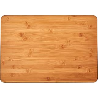 Farberware Extra-Large Wood Cutting Board, Reversible Chopping Board for Kitchen Meal Prep and Serving, Charcuterie Board, 14.17-Inch x 20.08-Inch, Bamboo