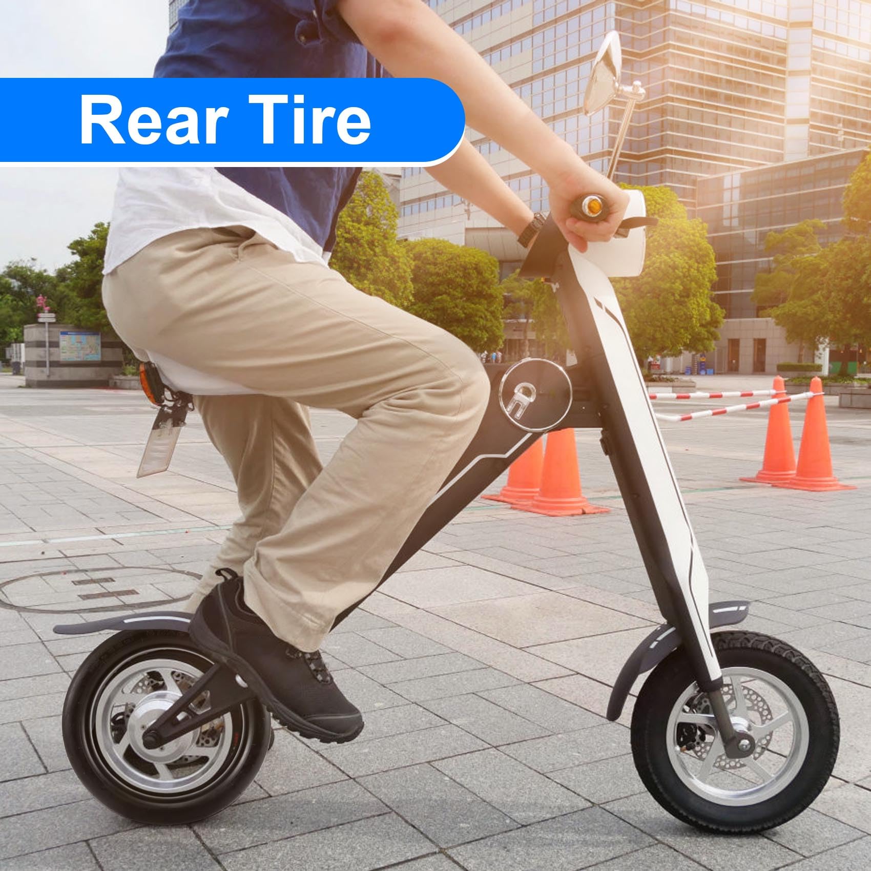 Oikabio Pneu 10 X 2.125 Pour Scooter Électrique Et Planche à Roulettes – Résistant Et Antidérapant