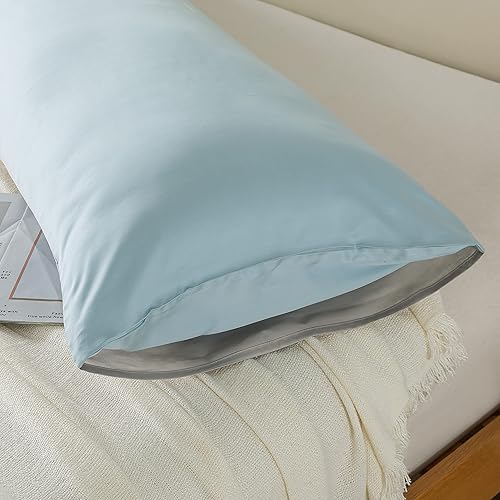 Miniatura 4 de Funda de almohada de lujo para el hogar, tamaño corporal de 20 x 54 pulgadas, sensación fresca ultra suave y funda de almohada de seda suave para