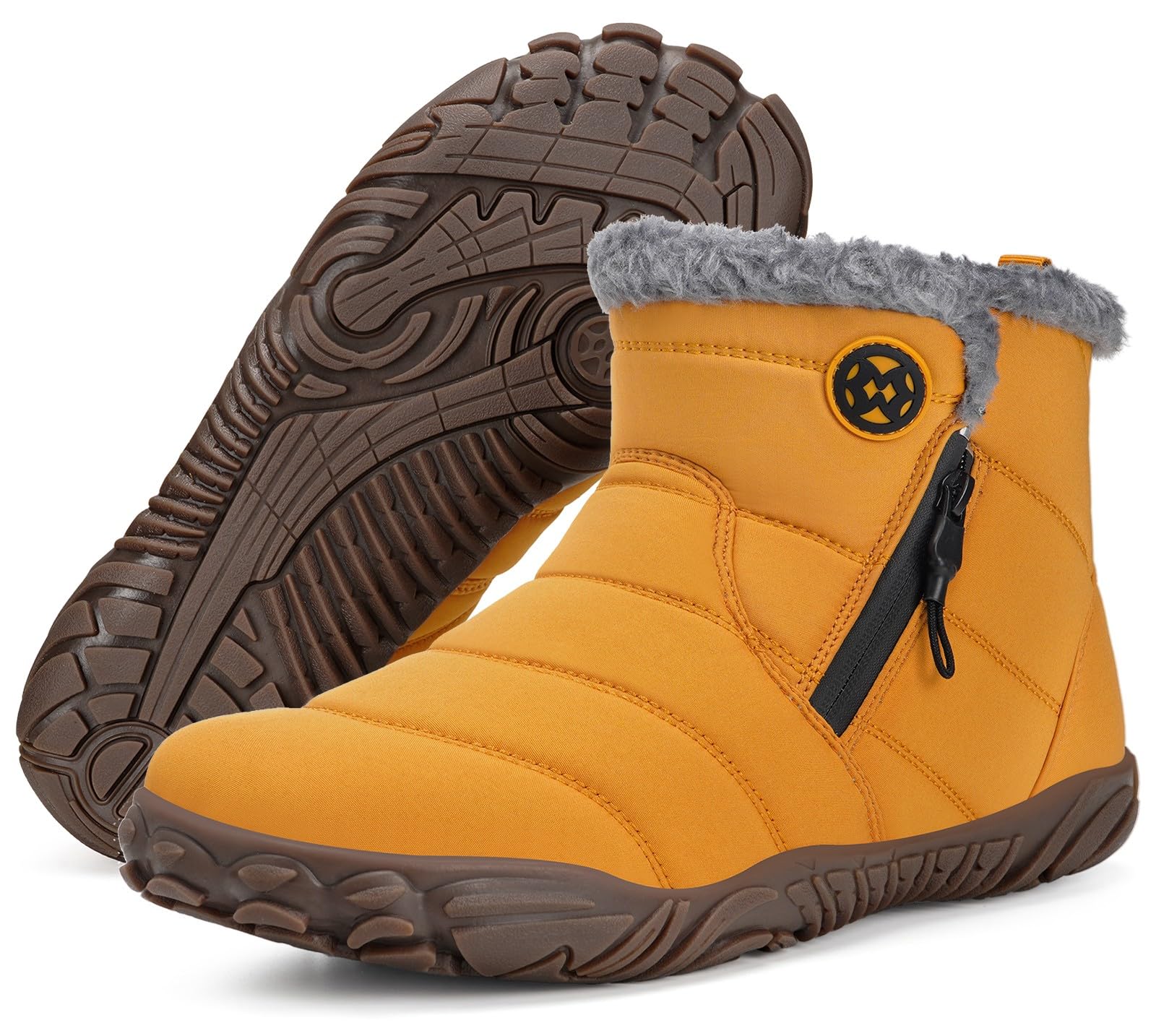 Eagsouni Barfußschuhe Winterschuhe Gefüttert Herren Damen
