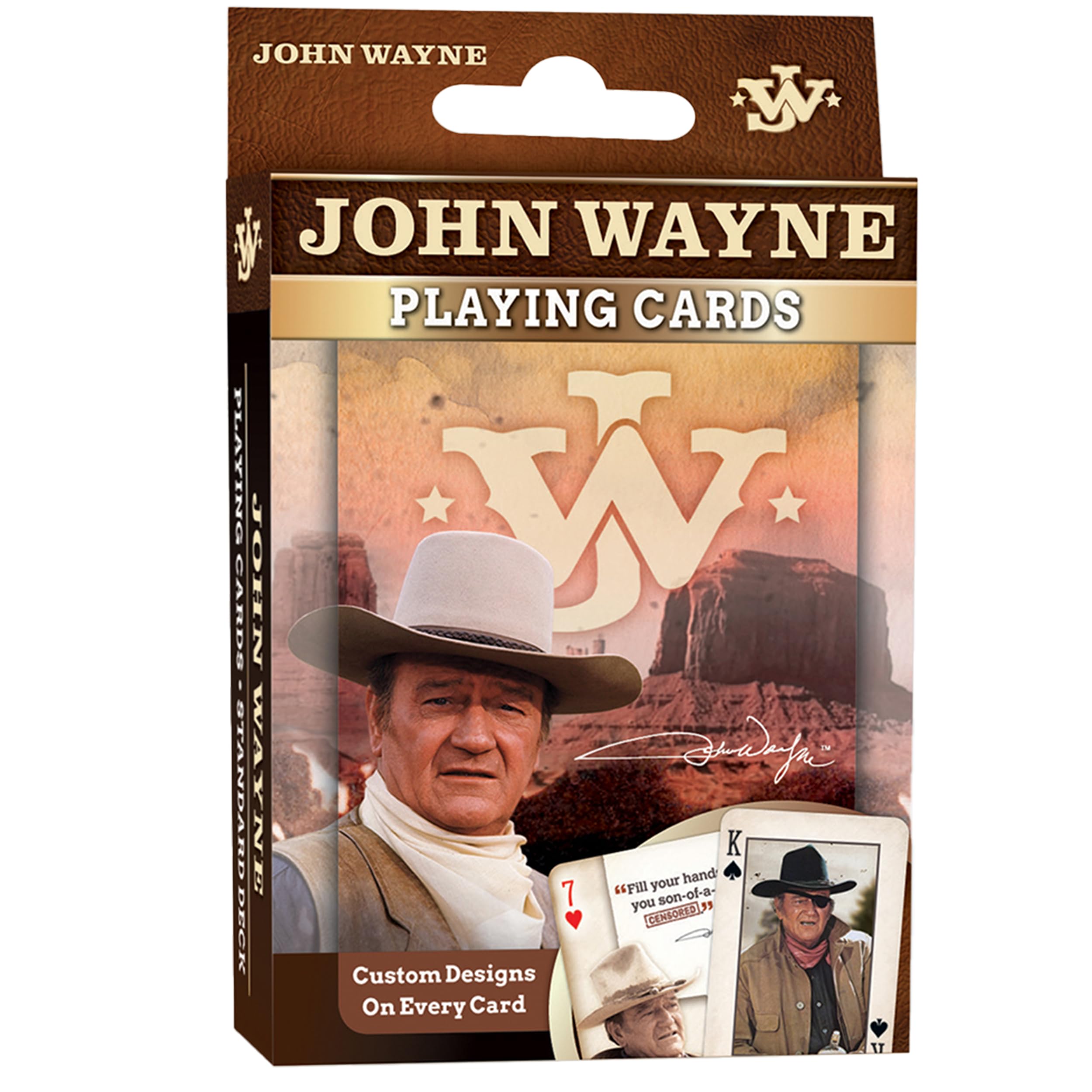 Licensed John Wayne Jw Ensemble de 52 Cartes à Jouer + Jokers ( Mpc )