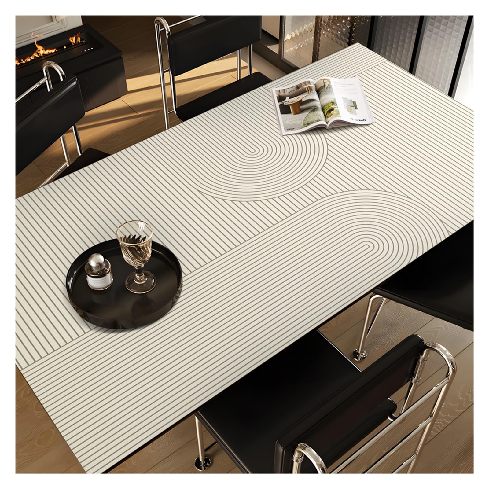 BDFJEDS Waterproof Tablecloth Oil Proof Waterproof Rectangle Tablecloth Stain Washable Dining Table Cloth, Easy Care For Home(Color1,50CMx120CM)