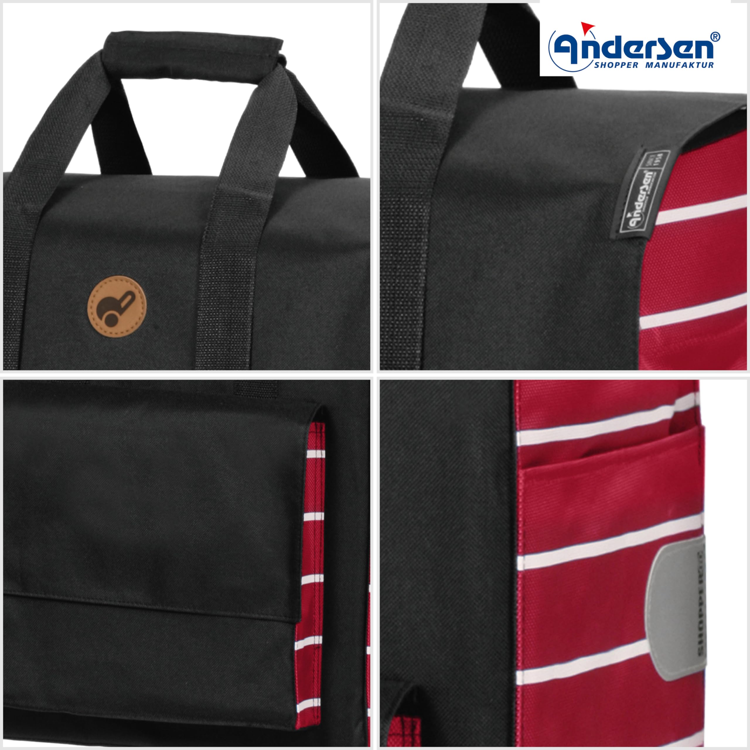 ANDERSEN Einkaufstrolley - Komfort Shopper Jella rot