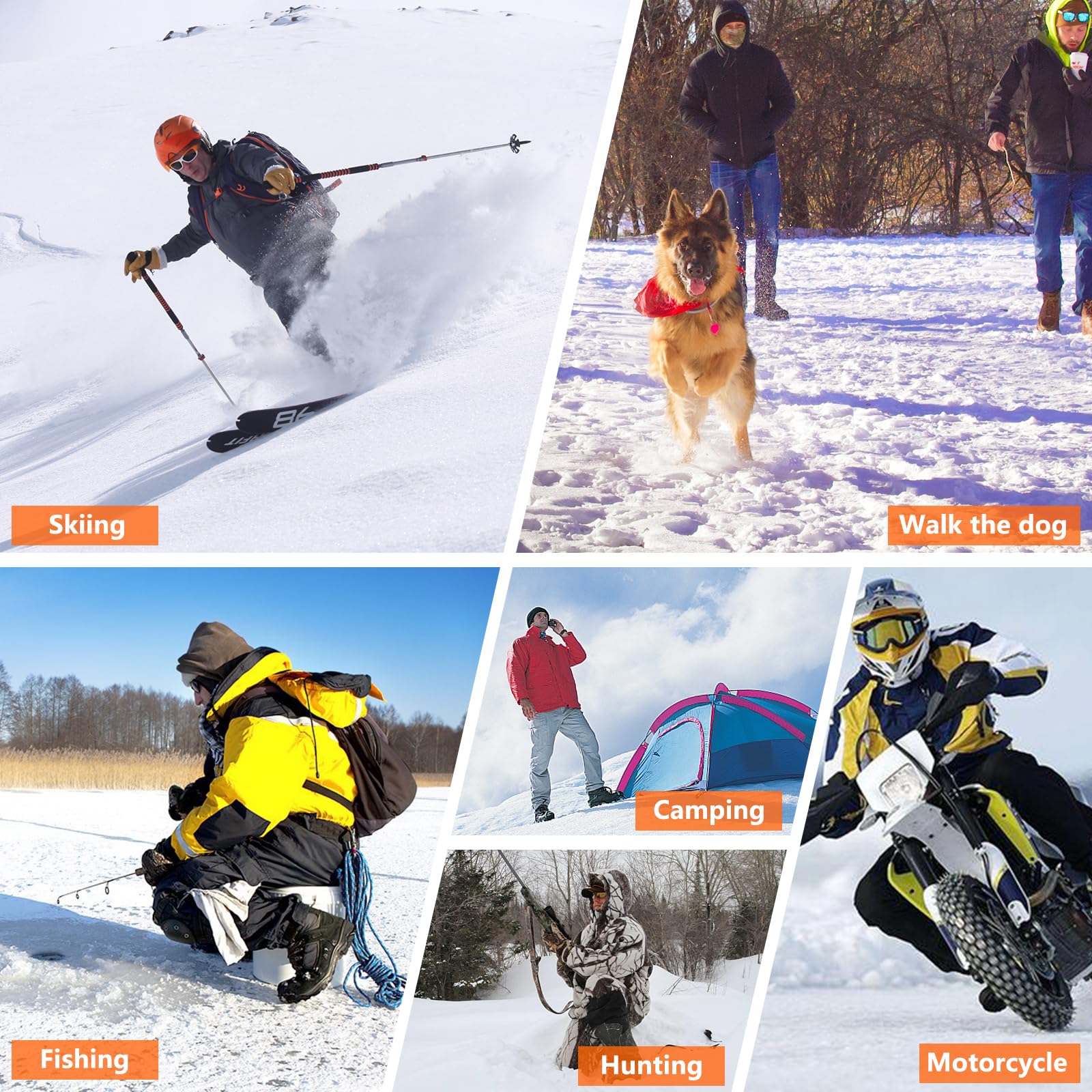 Chaleco Calefactable Hombre con 7.4V 18400mAh Bateria, Chaleco Calefactor de Invierno con 3 Ajustes de Temperatura Lavable para Esquí Camping Caza Pesca Moto