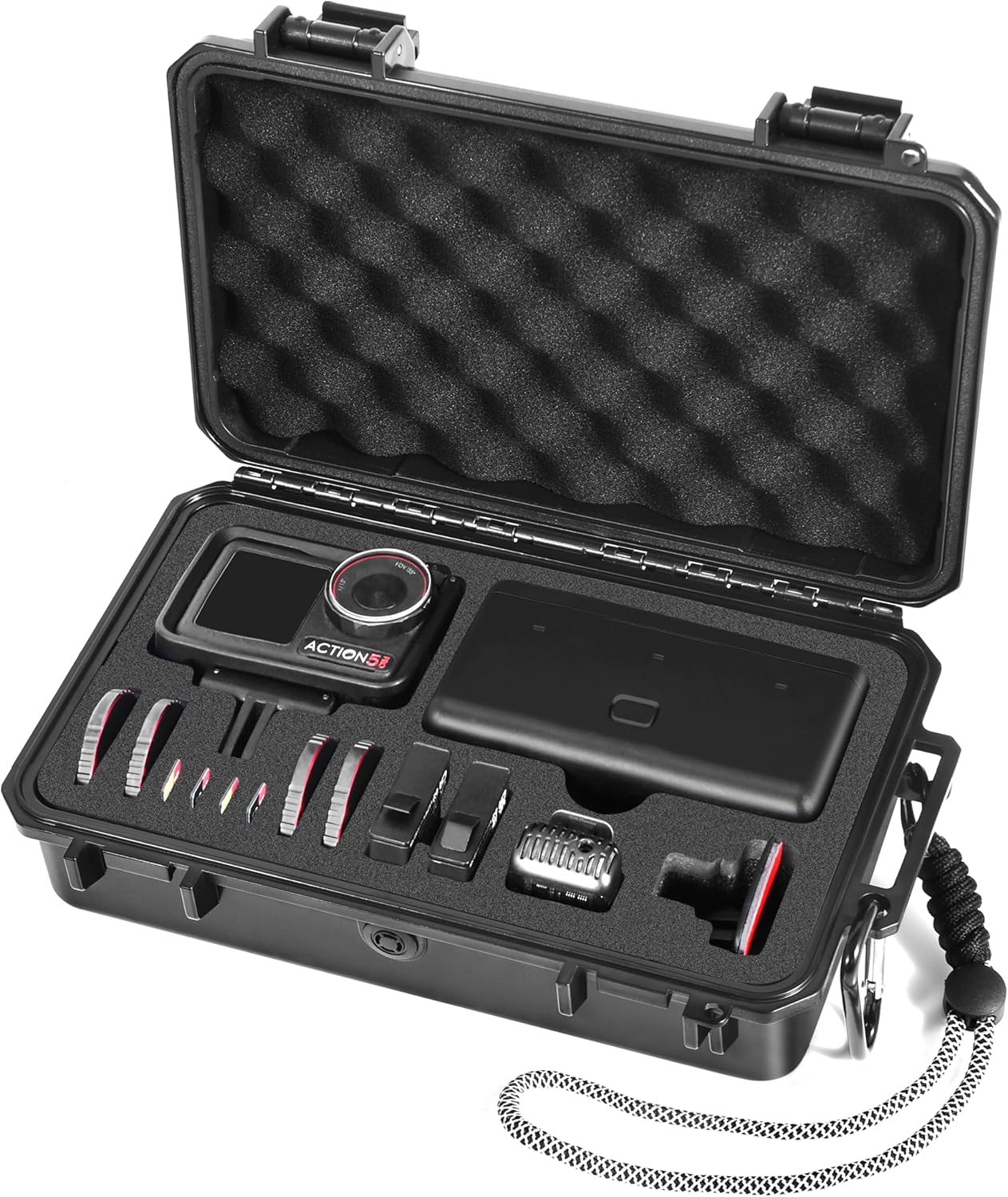 STARTRC PHOTO Portable Hard Waterproof Case for DJI Osmo Action 5 pro/4/3,Stores 2 Batteries/MIC/Charging Hub/SD Card and Other Camera Accessories