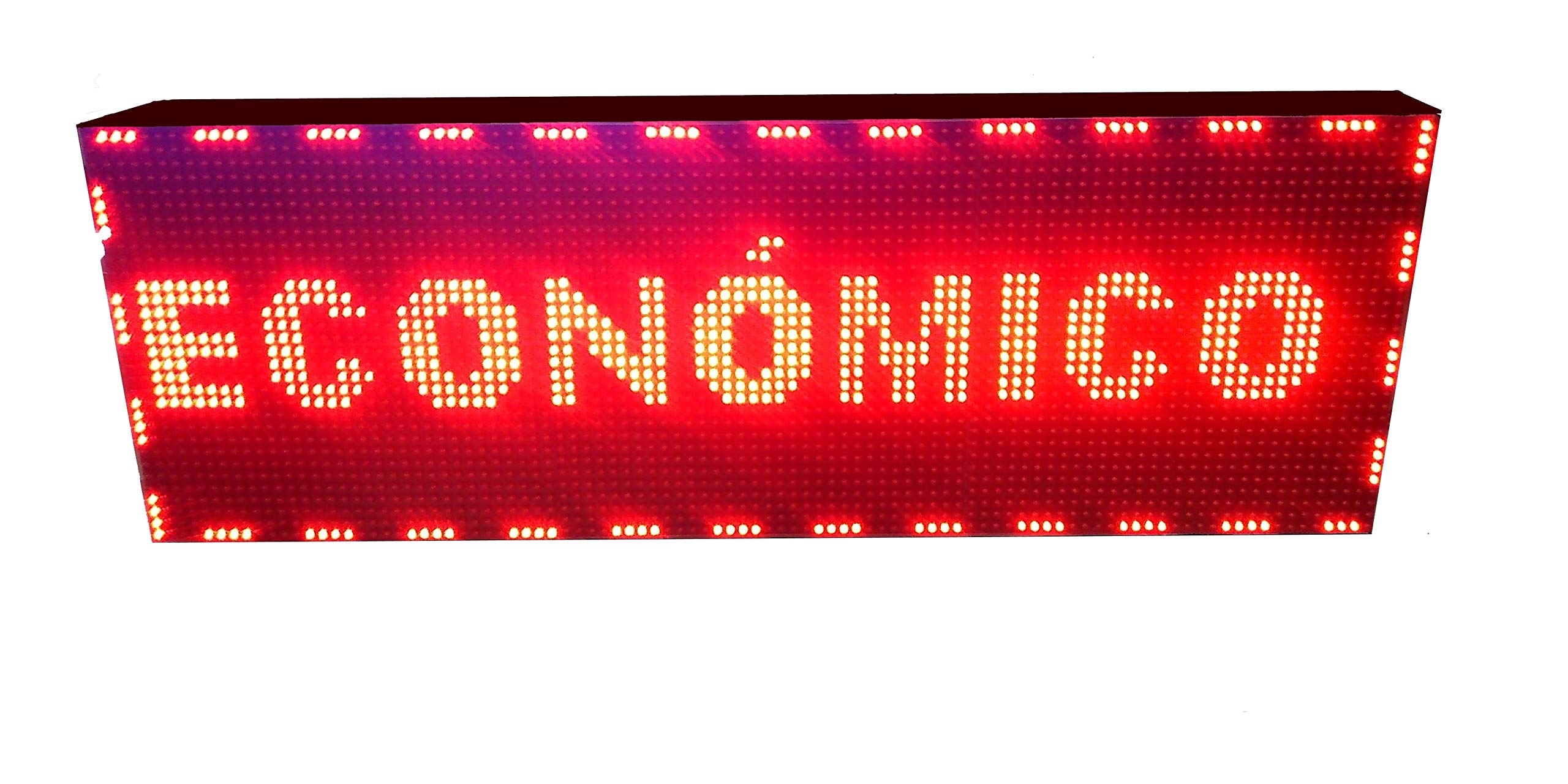 CARTEL LED PROGRAMABLE LETRERO LED PROGRAMABLE PANTALLA LED PROGRAMABLE (96 * 32 cm doble cara, ROJO) ROTULO LED PROGRAMABLE CARTEL ELECTRÓNICO ANUNCIA TU NEGOCIO/PROGRAMMABLE LED PANEL BANDEROLA LED