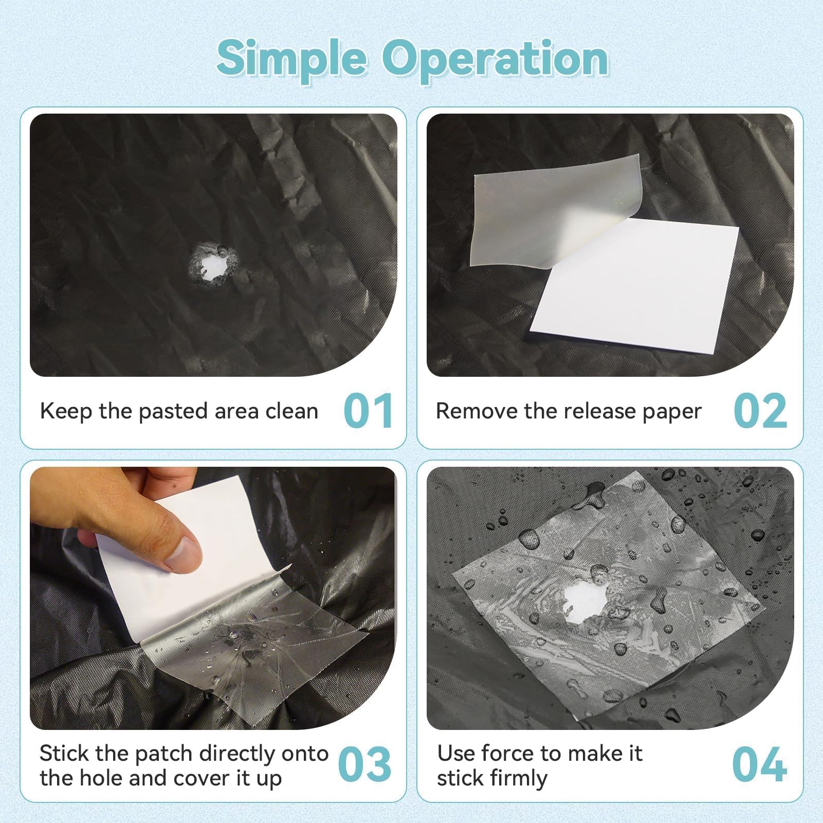 Nadmuchiwany zestaw naprawczy Spa, 10 sztuk, wodoodporny, samoprzylepny, super plastyczny, przezroczysty TPU, łatka do nadmuchiwanych materacy, naprawa liniowej basenu, nadmuchiwana łatka do