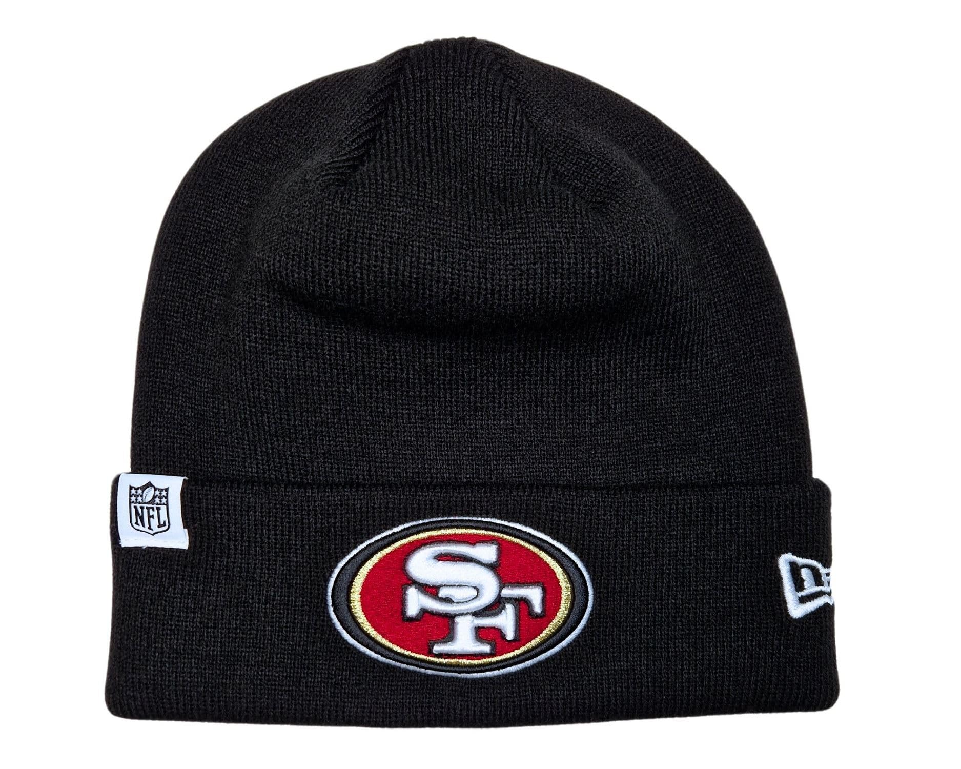 New Era Unisex San Francisco 49Ers #35588 San Francisco 49Ers Nfl Loop Label Knit Black Beanie