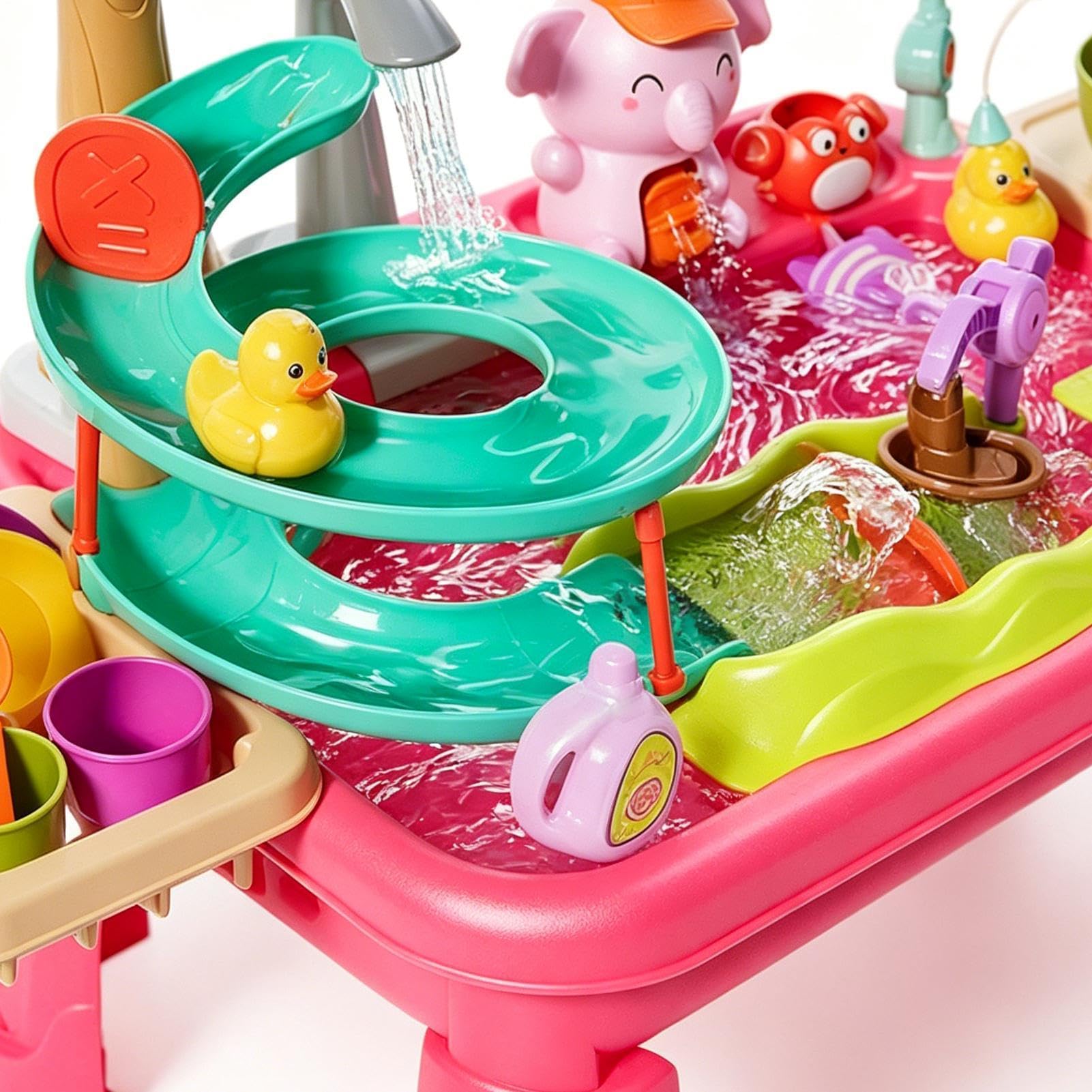 Spielwaschbecken Angelspielzeug für Kinder | Kinderwaschbecken für und Mädchen zum Angeln drinnen und draußen im Garten am für den Sommer