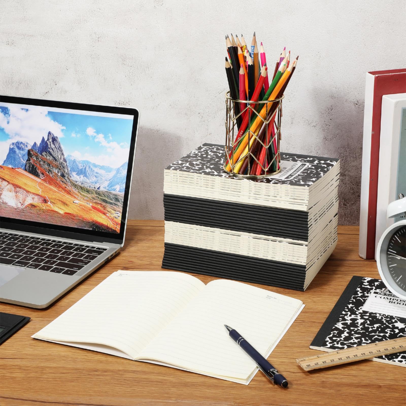 Fainne 100 Pack A5 Composition Notebooks Bulk Wide Ruled Composition - View #12