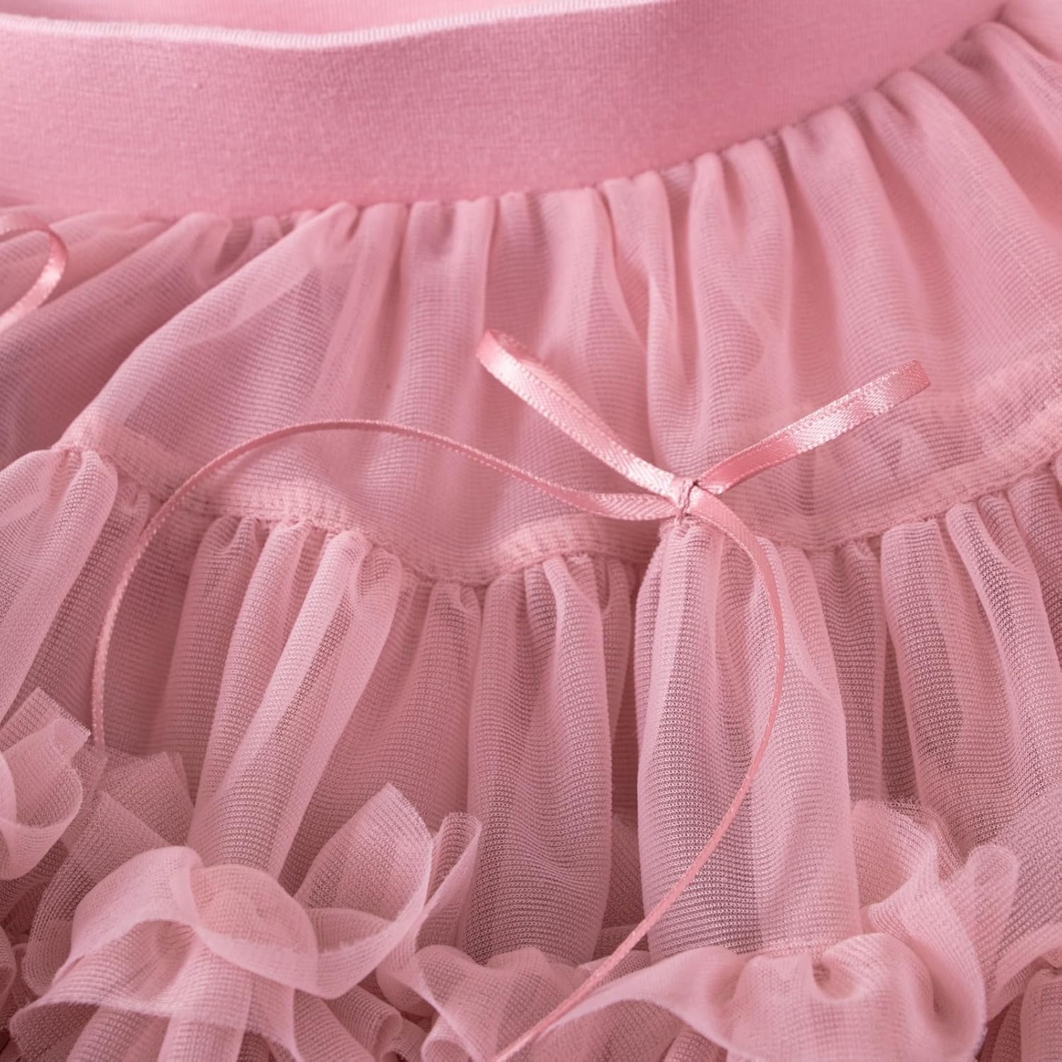 JJEUWE Girls Ballet Tutu Skirt Tulle Multi Layer Ruffled Underskirt Princess Dance Pettiskirt