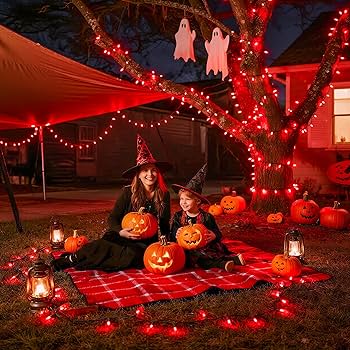 JMEXSUSS 500 LED Red Halloween Lights Outdoor, 173ft Red