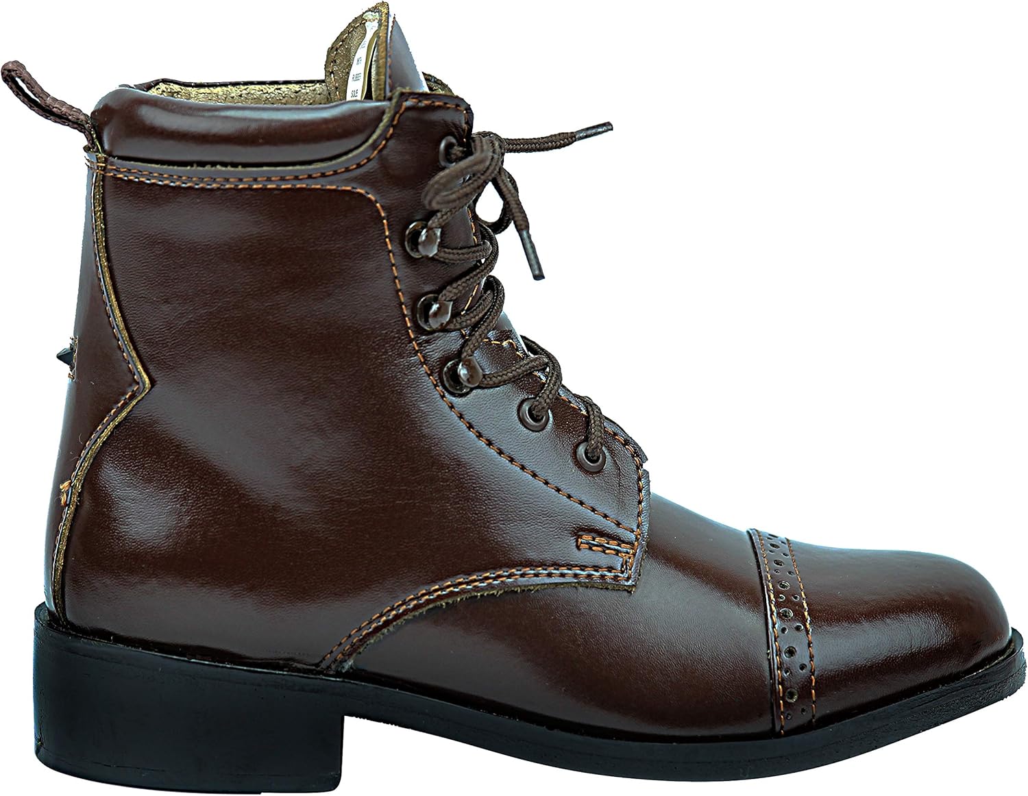 Women Ladies English Horse Riding Light Weight Leather Glory Laced Paddock Boots