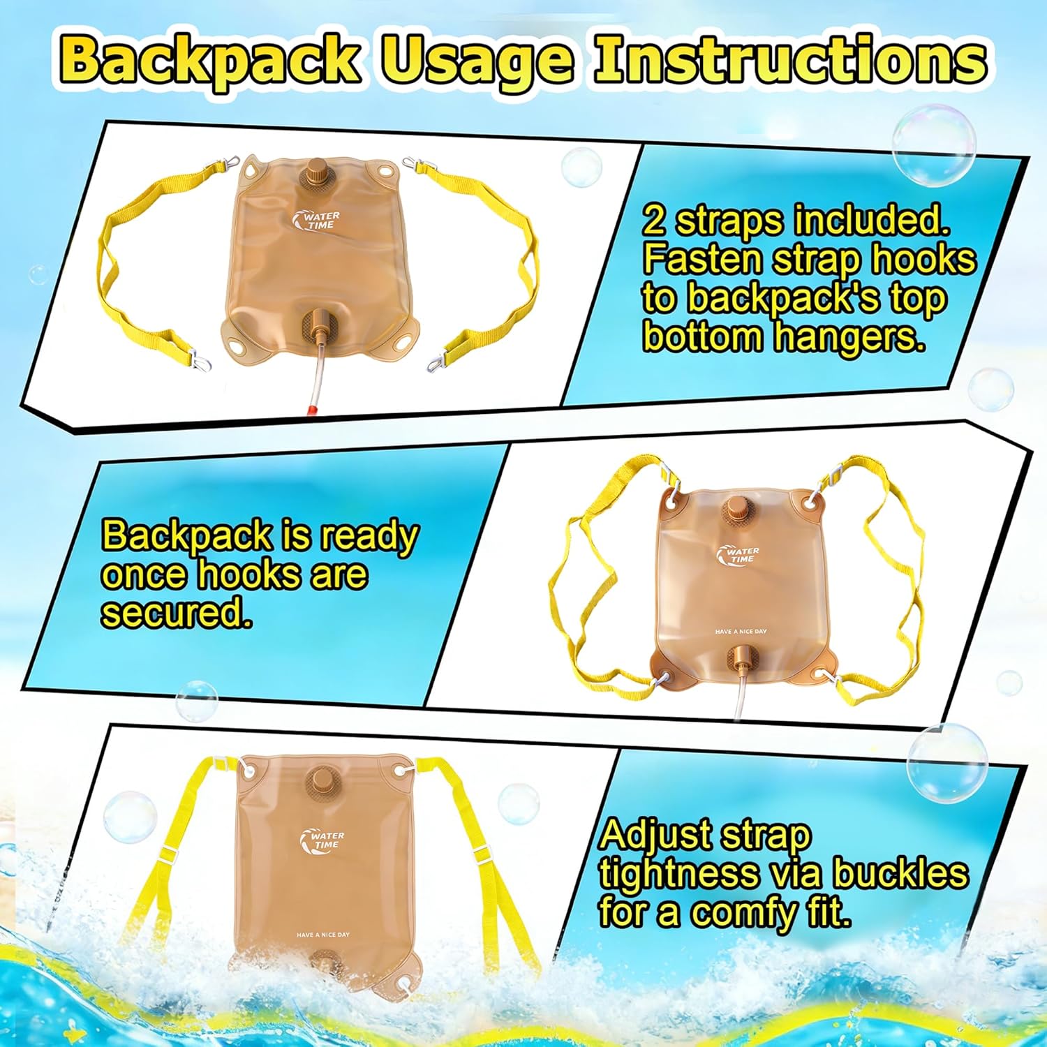 Electric Water Gun Set with Backpack, Automatic Powered Water Blaster Toys for Kids Outdoor Pool Beach Summer Play, Includes 2 Guns Drums Magazines (Blue & Pink)