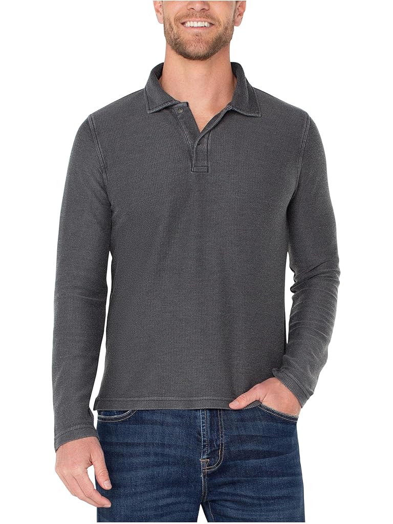 Black Liverpool Los Angeles Long Sleeve Polo