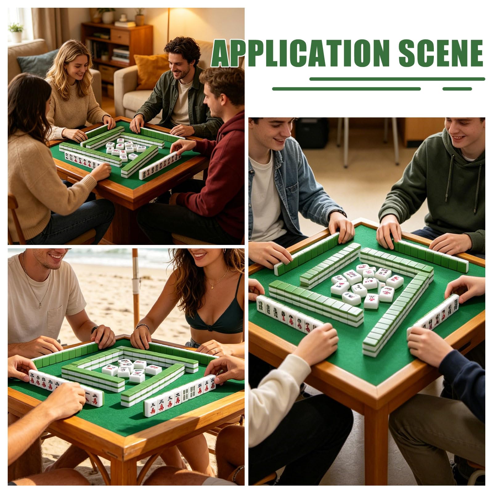 FREEBLOSS Mini Mahjong Set (144 Stück) – Tragbares Traditionelles Reisespiel Für Anfänger (2.3x1.6x1cm /0.91x0.63x0.39 Zoll)