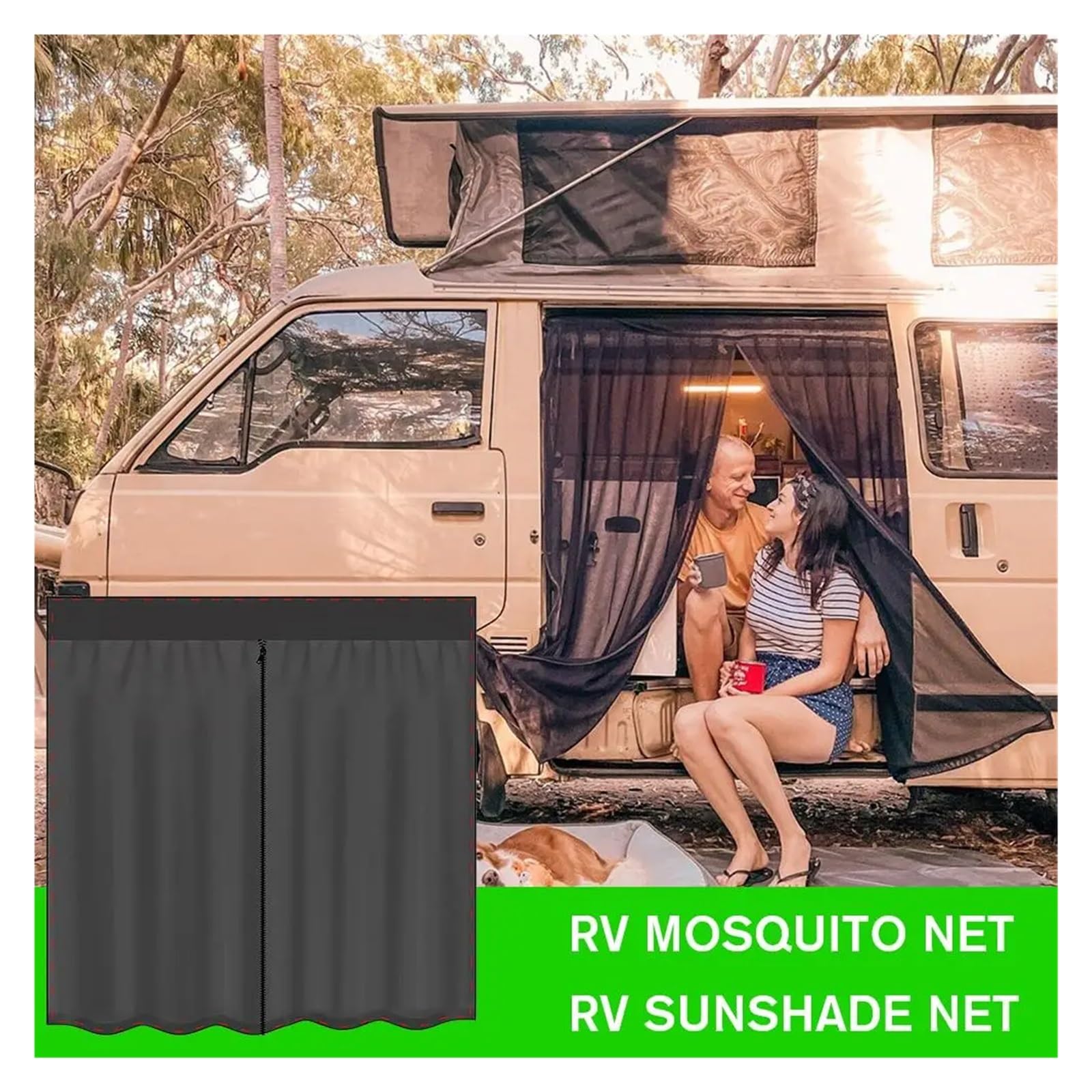 Rideau Voiture Rideau Pare-Soleil magnétique Universel for fourgonnette et Camping-Car(130 * 100)