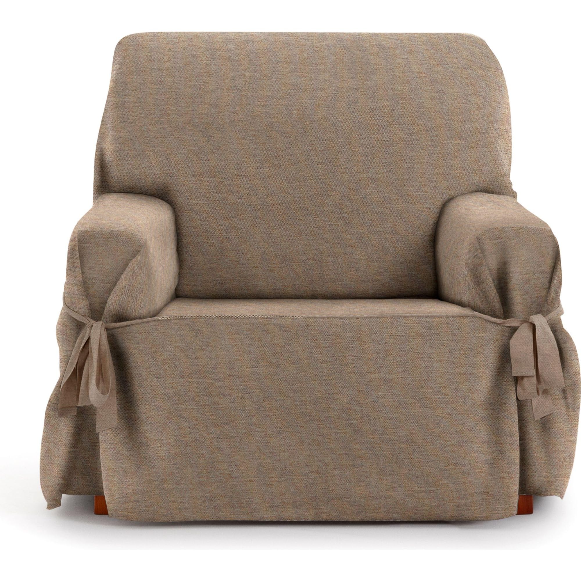 Housse de canapé 1 place jacquard beige pour un salon chaleureux et protégé