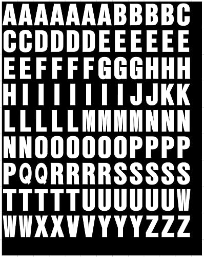 Letras de vinilo adhesivas, números, letras autoadhesivas, letras adhesivas solamente, letras adhesivas para letreros, barcos, números, 1 pulgada,