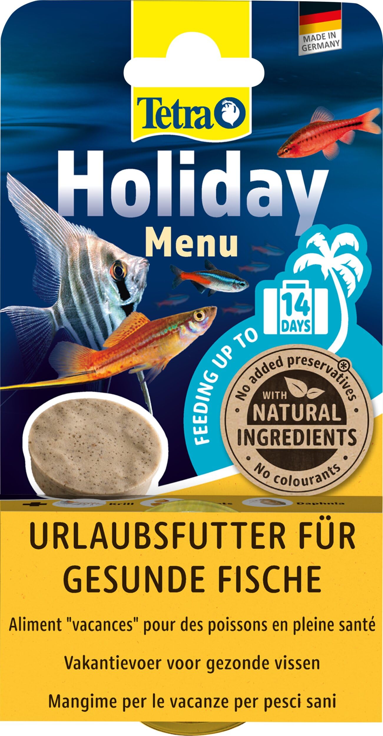 Tetra Menu Vacanze 1 Blocco x 30 g, Multicolore