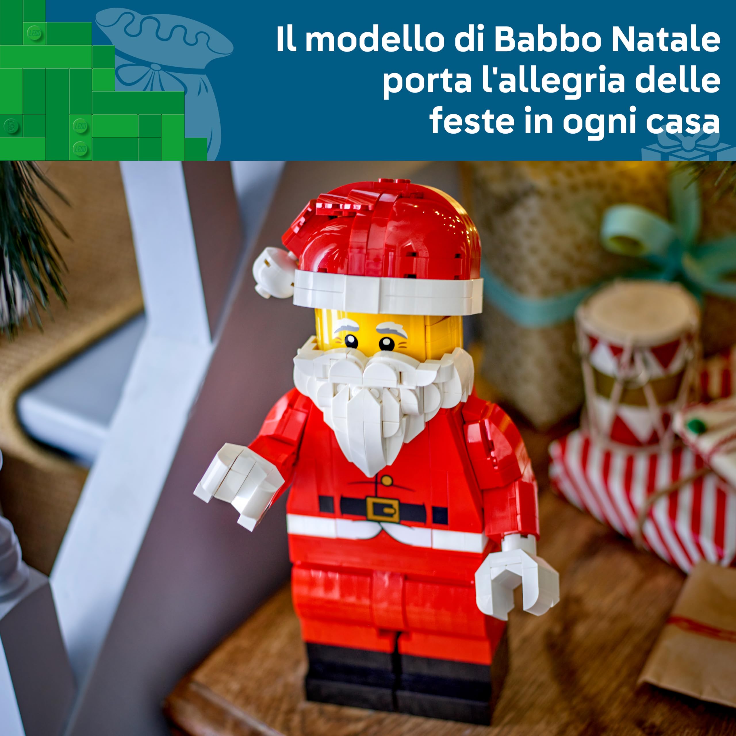 LEGO Grande Minifigure di Babbo Natale - Kit Natalizio di Arti e Mestieri con Figura di Babbo Natale - Decorazione per la Casa Festiva - Idea Regalo per Bambini e Bambine da 10 Anni in su - 40820