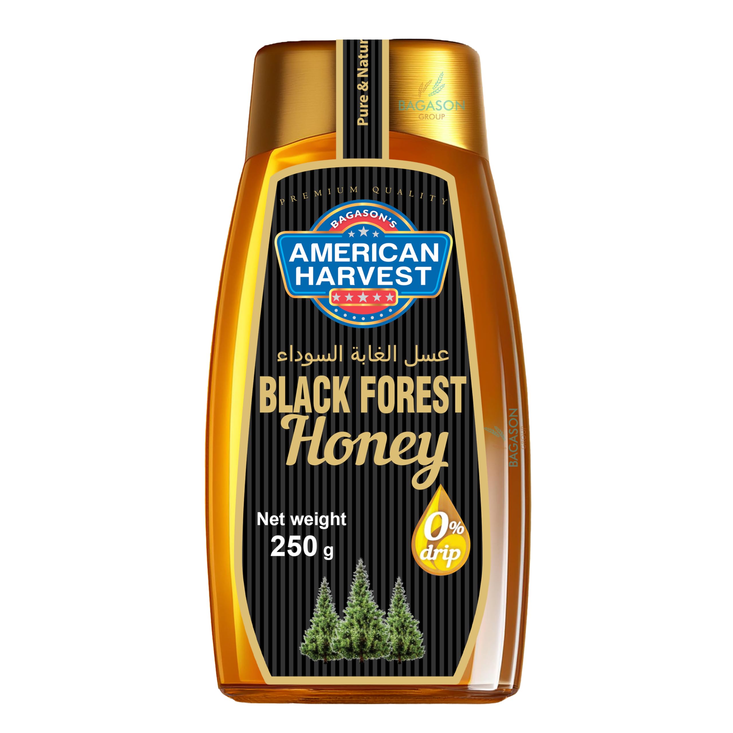 Black Forest Honey Squeeze Jar | Dairy, Nut, Gluten-Free | 250g