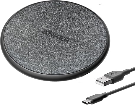 Anker 318 Wireless Charger, Qi-Certified 10W Max Fast Charging, Ultra-Slim Charging Pad with LED Indicators, Compatible with iPhone, Samsung, AirPods, and More 4 ft Cable Included, Black