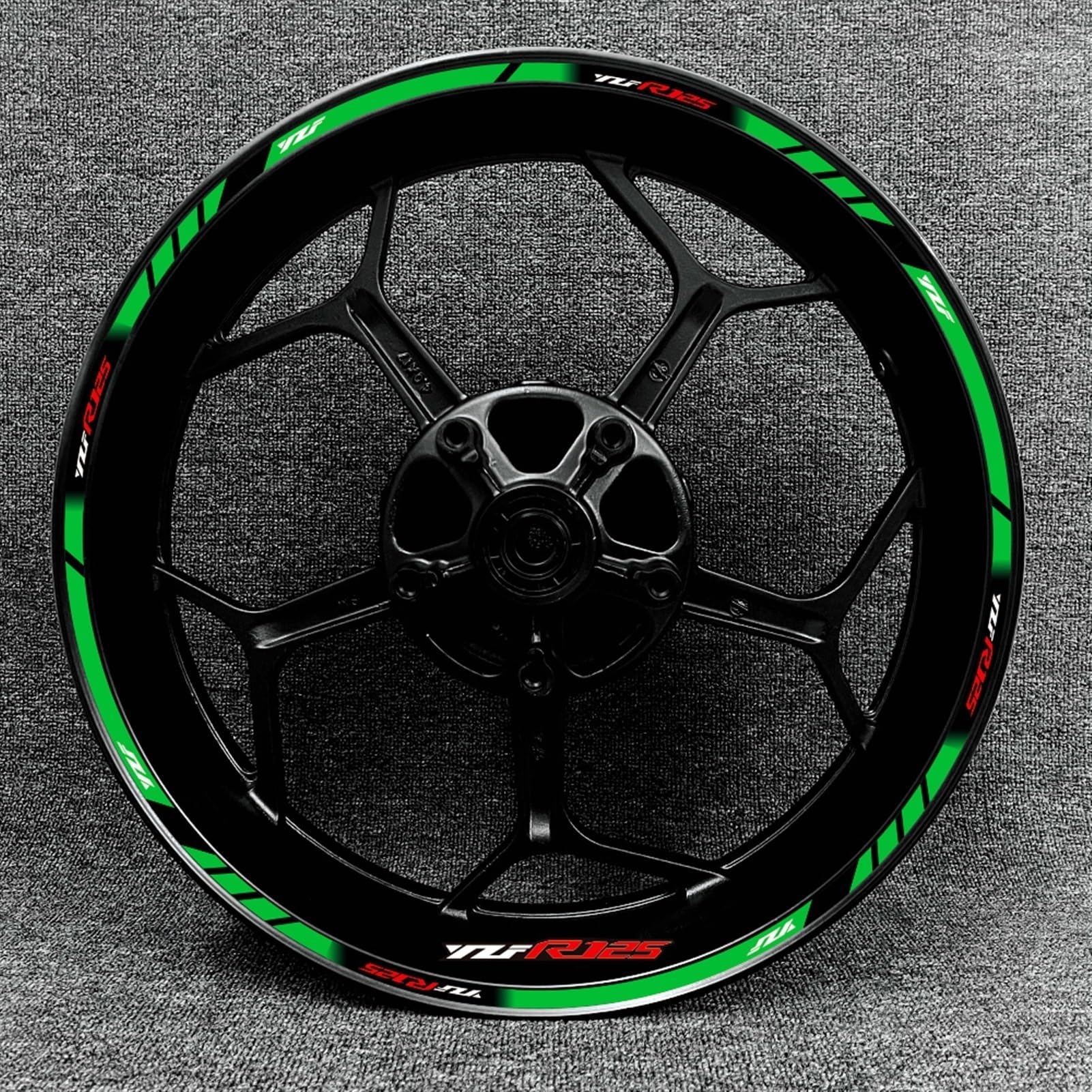 Motorcycle Racing Equipment Accessories Wheel Tire Rim Decoration Adhesive Reflective Decal Sticker for Yamaha YZF R125 Decorative(Color13)