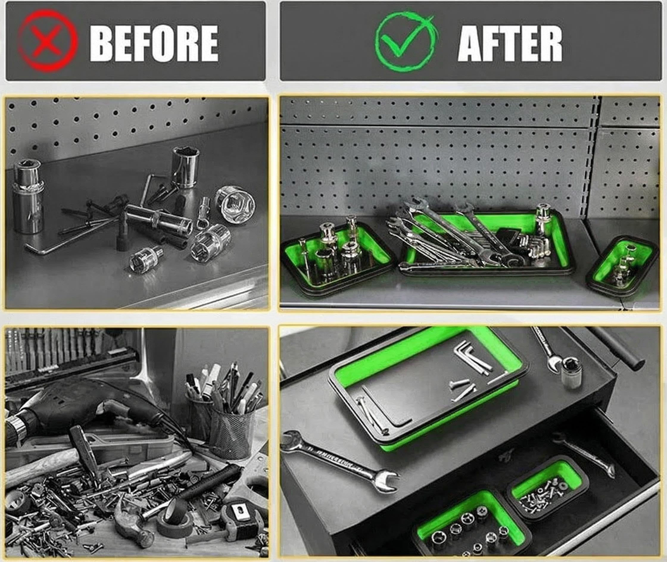 Magnetic Parts Trays - Organize Small Hardware -2 Magnetic Parts Trays - Organize Small Hardware -2