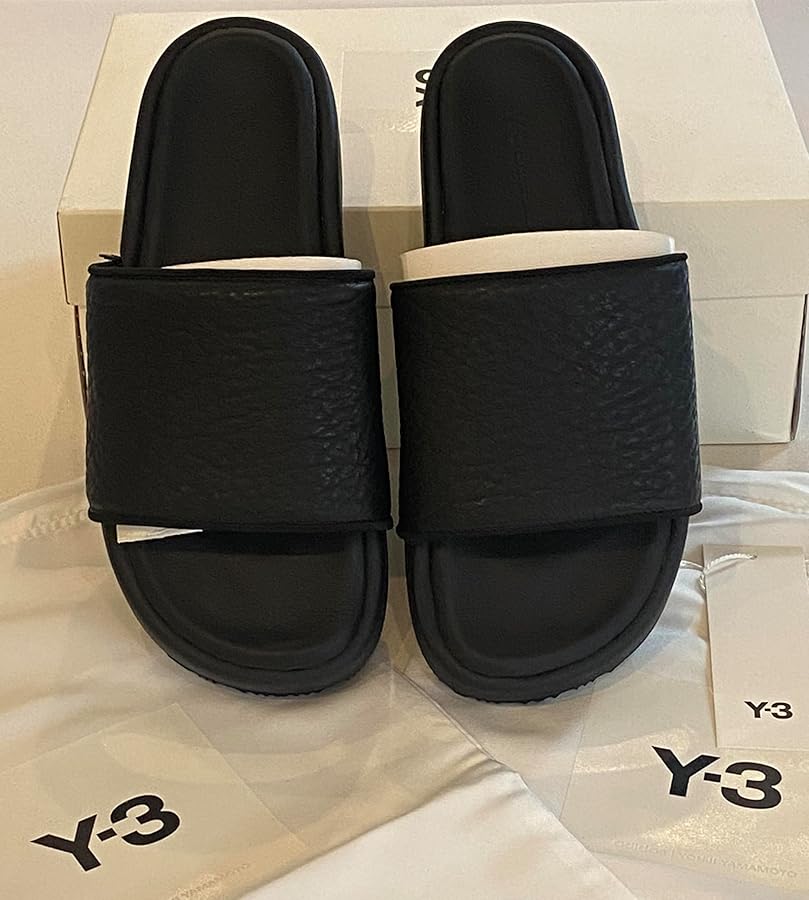 YOHJI YAMAMOTO Y-3 SLIDE BLACK/BLACK/RED