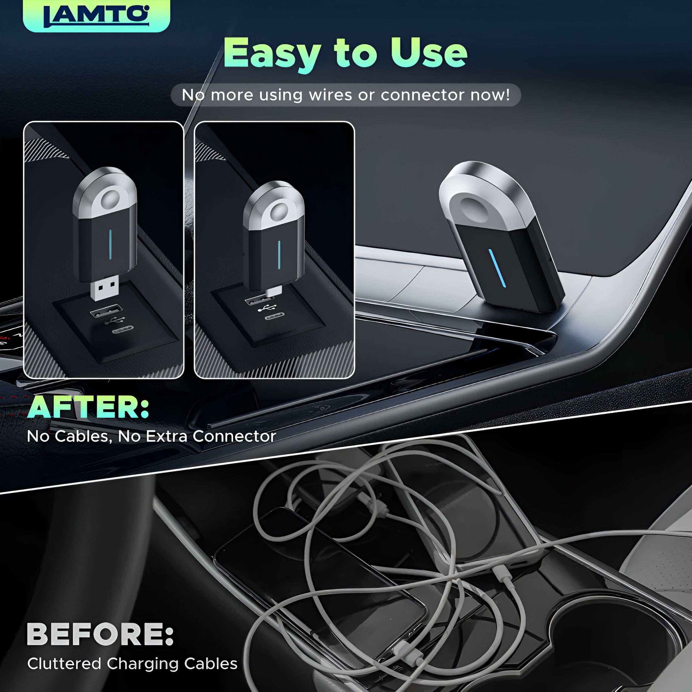 Adattatore Wireless CarPlay E Android Auto 2in1 - WiFi 5GHz, Plug & Play, Compatibile 2015-2024 - Foto 11