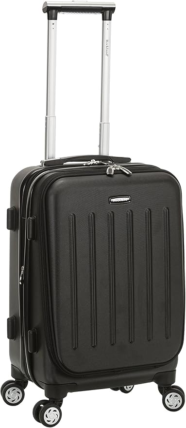 review Rockland Titan Hardside Carry-On Spinner Luggage, Black, 19-Inch