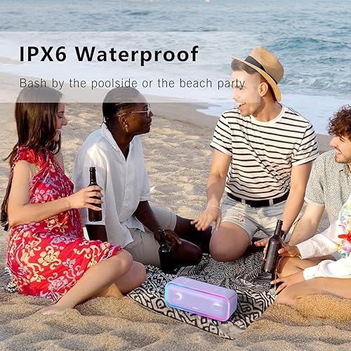 Miniatura 3 de DOSS SoundBox Pro+ Altavoz Bluetooth, sonido estéreo inmersivo de 24 W con graves en auge, IPX6 impermeable, tiempo de reproducción de 15 horas,