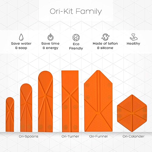Miniatura 8 de Ori-kit herramientas de cocina plegables basadas en origami  6 piezas plegables juego de cocina para cocinar hornear y asar  ideal para uso en