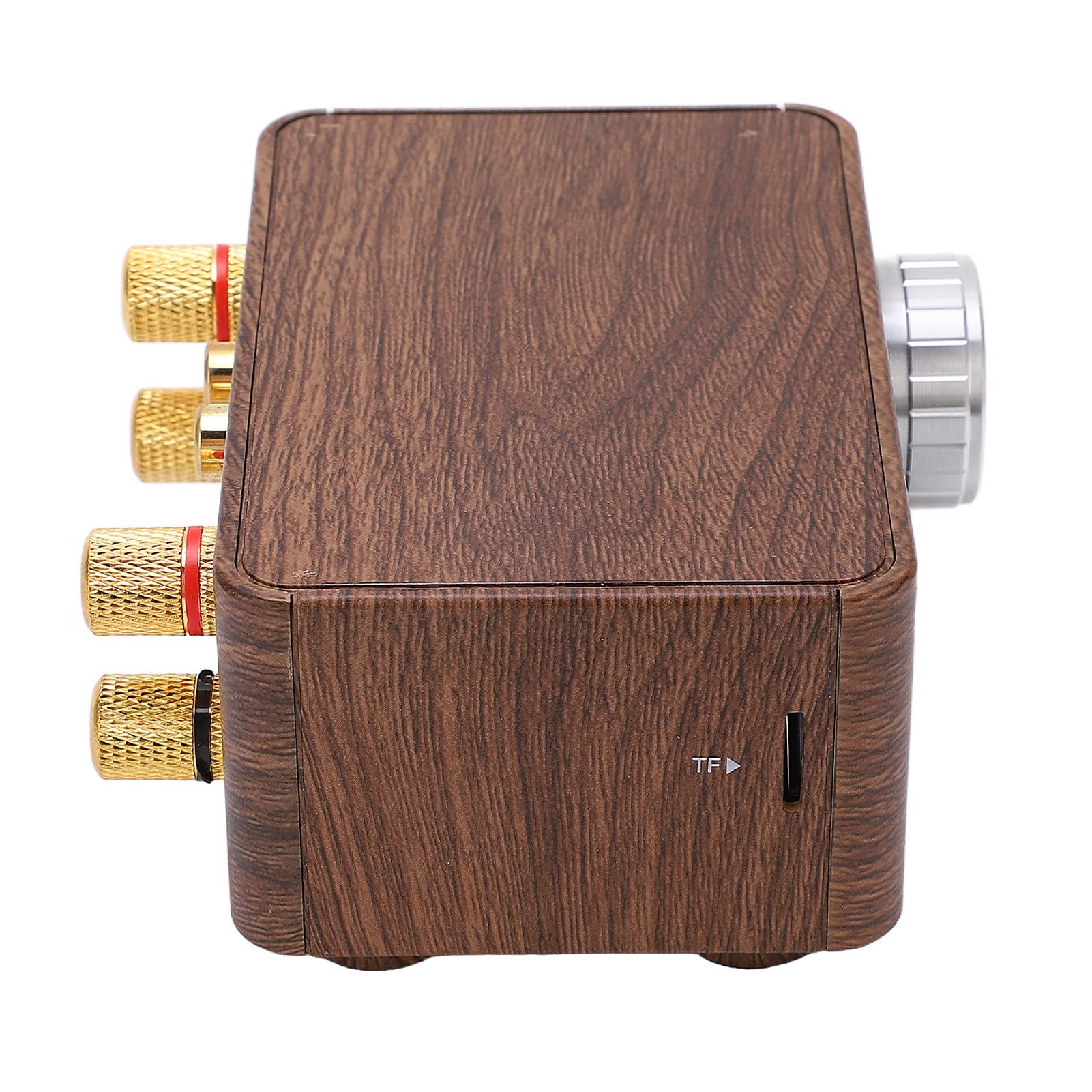 Generic Mini Amplificador de Potencia Bluetooth 5,0, Grano de Madera Resistente, Doble Canal de 50W X 2 para Componentes de Cine en Casa