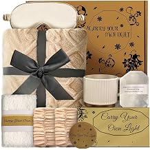 LYHOME 40"x60" Plush Blanket Spa Gift Set for Mom