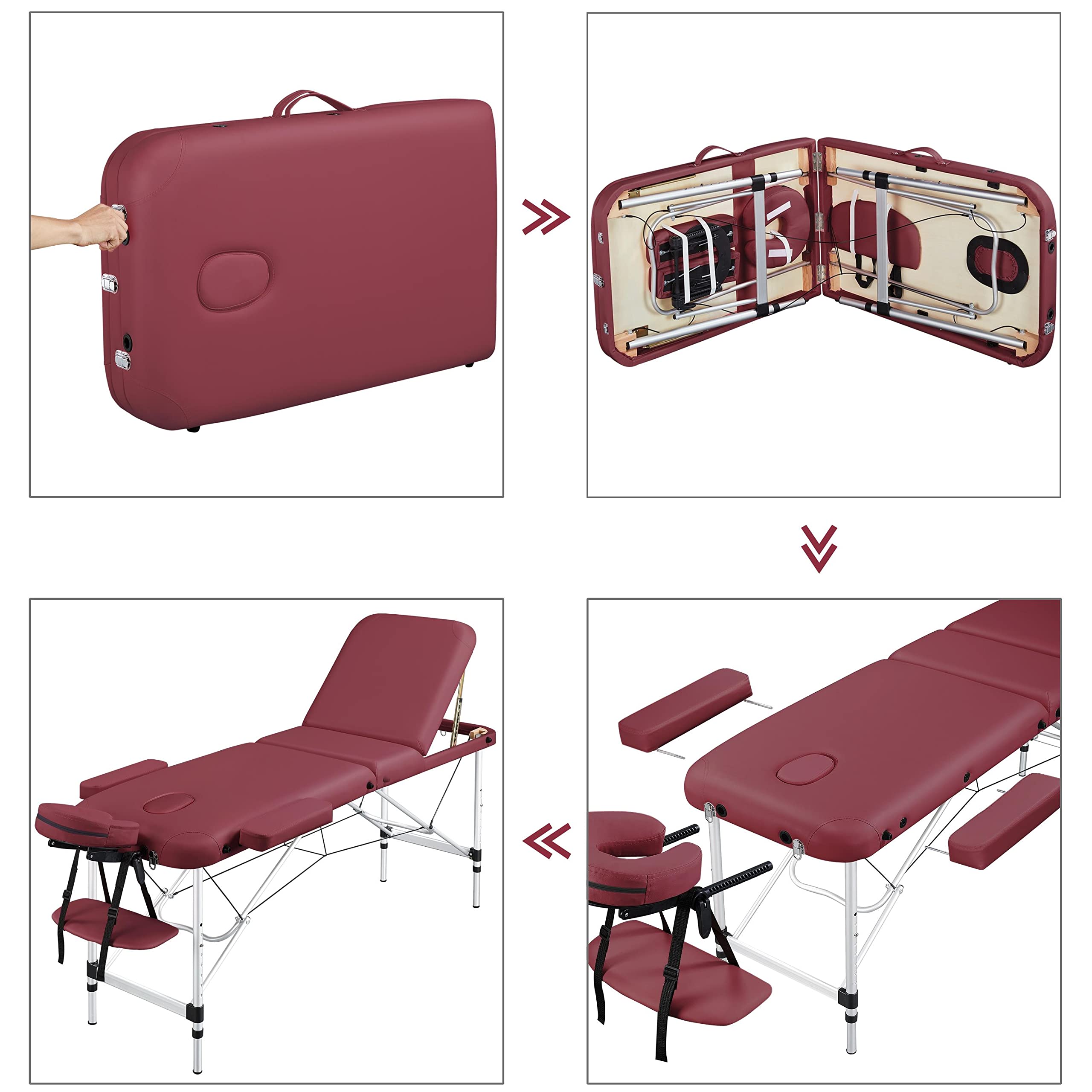 Yaheetech Massage Tables Portable Lash Bed For Eyelash