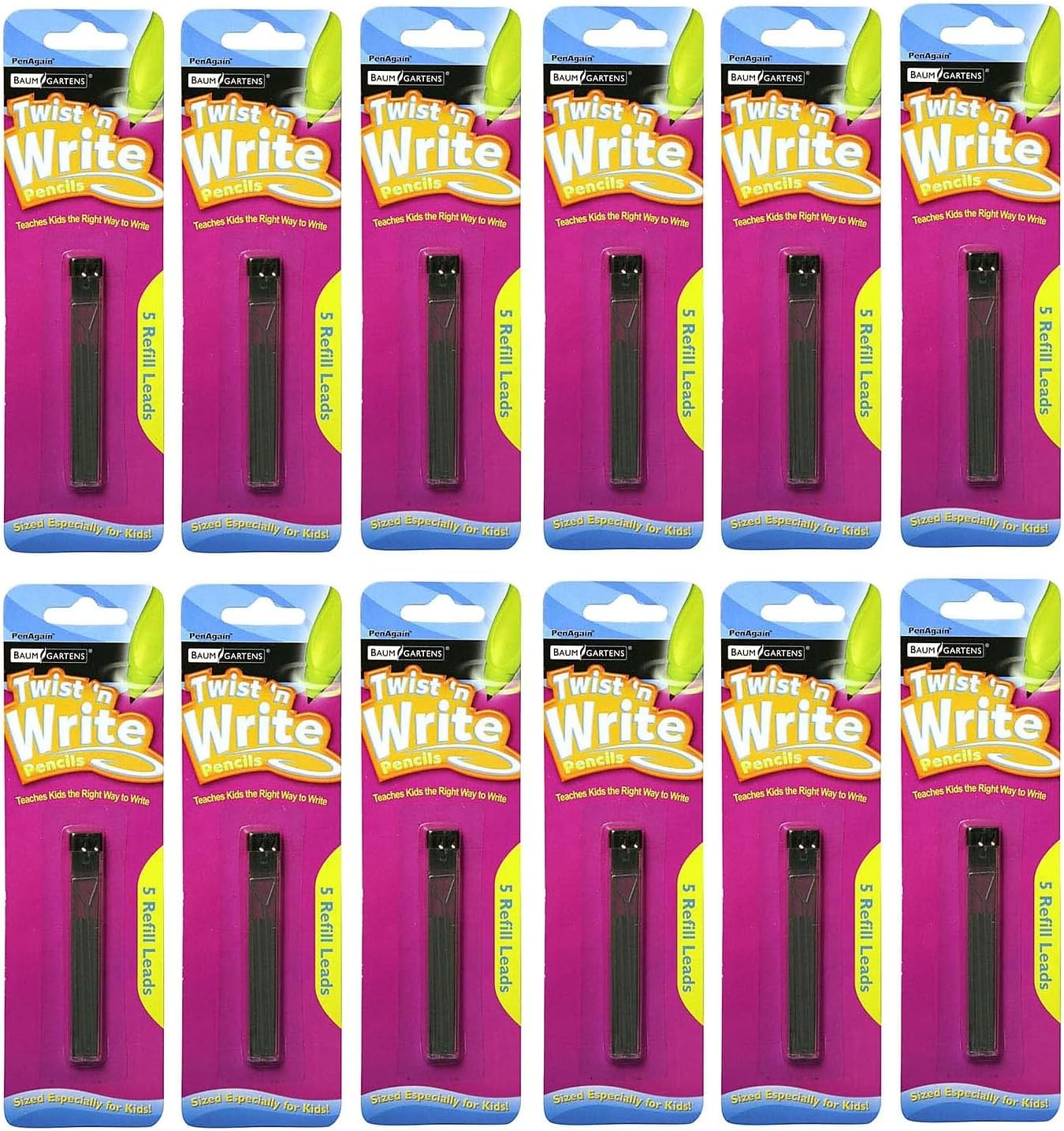 Twist 'n Write� Pencil Lead Refills, 5 Per Pack, 12 Packs