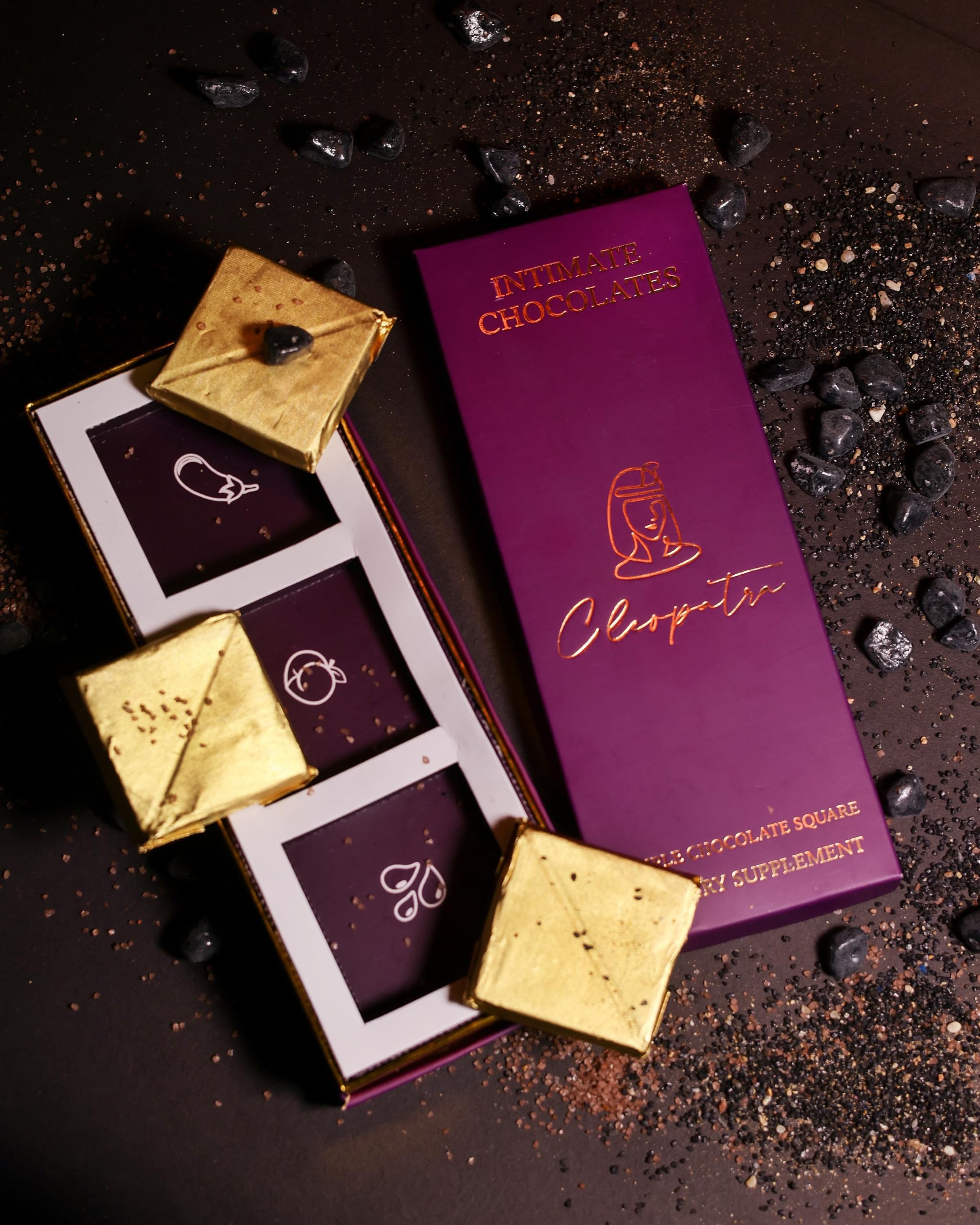 Cleopatra Chocolate For Couples Uplifting Mood, Vitality, More Desire & Enjoyment Best Gift Set Ideal For Men & Women, Vegetarian And Gluten-Free 60g (Pack of 1)