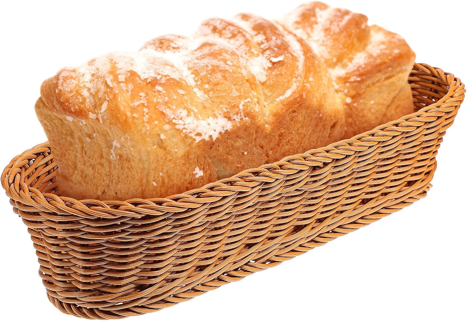 Xmas Woven Basket Bread Basket Oval PP Storage Serving Tray