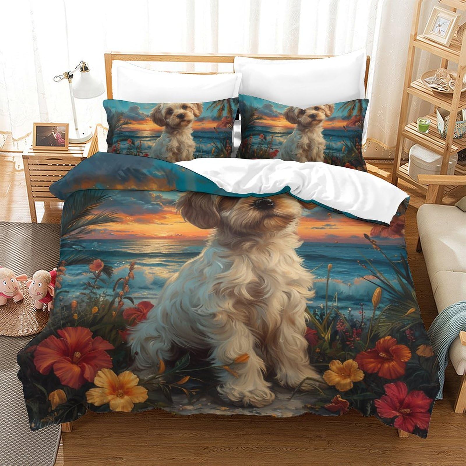 Housse de couette zippée finis les draps qui glissent parure 200x200