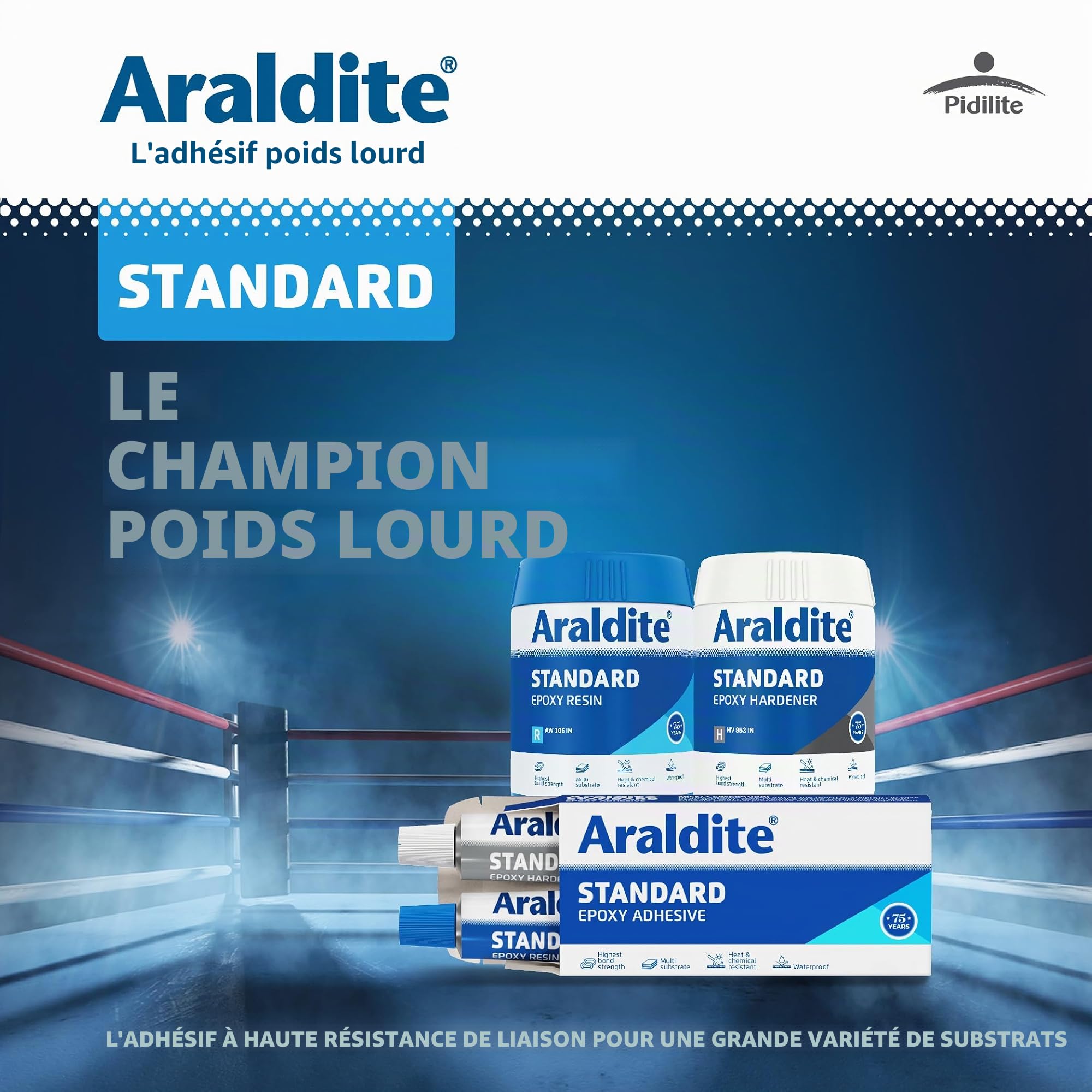 Araldite Adhésif époxy standard (Résine 100 g + Durcisseur 80 g) 180 g
