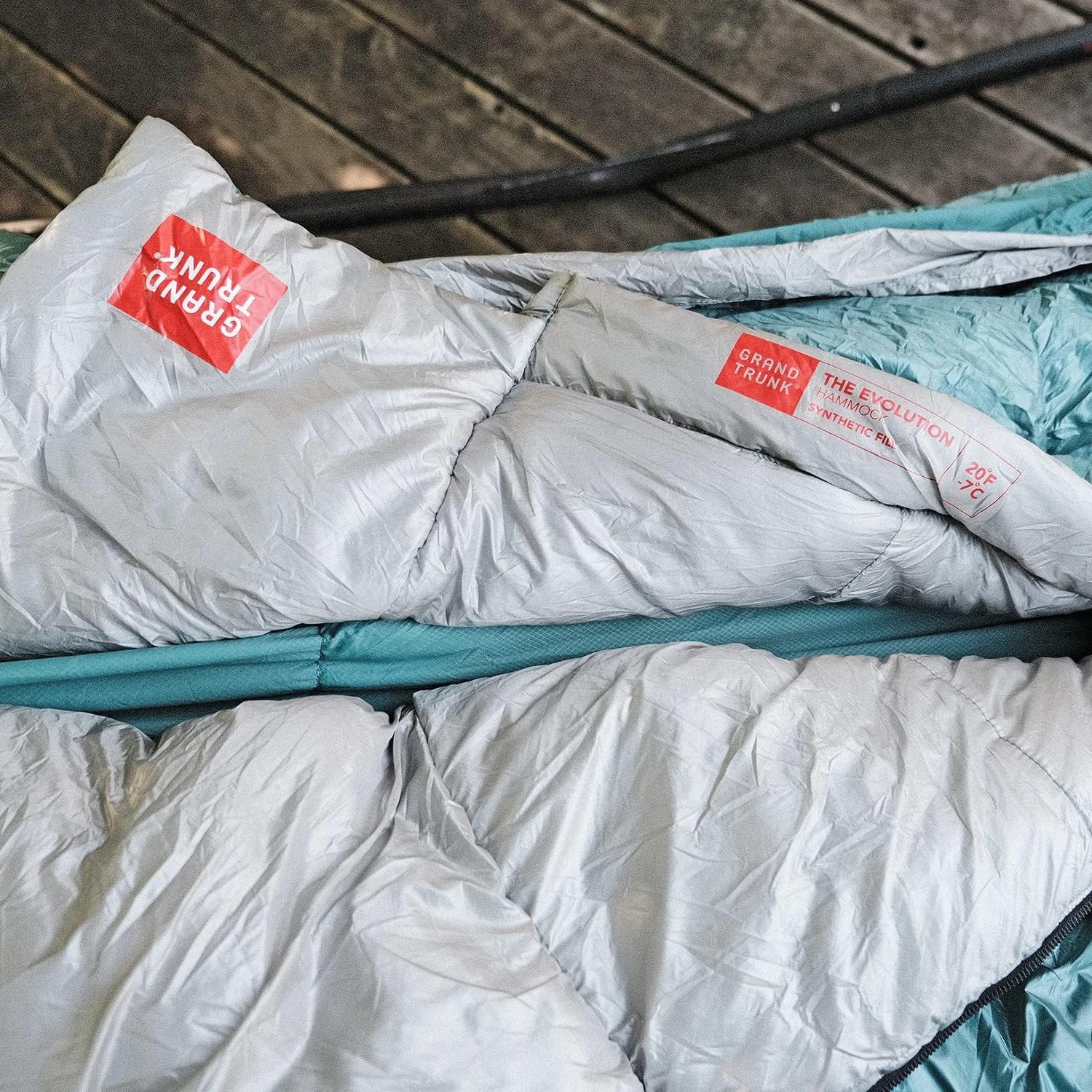 Grand Trunk Evolution 20 Synthetic Hammock | 20°F Cold Weather Hammock with Integrated Sleeping Bag & Underquilt | Camping & Backpacking Hammock with Carabiners & Compression Sack