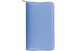 Filofax Saffiano Compact Zip Organizer in Vista Blue