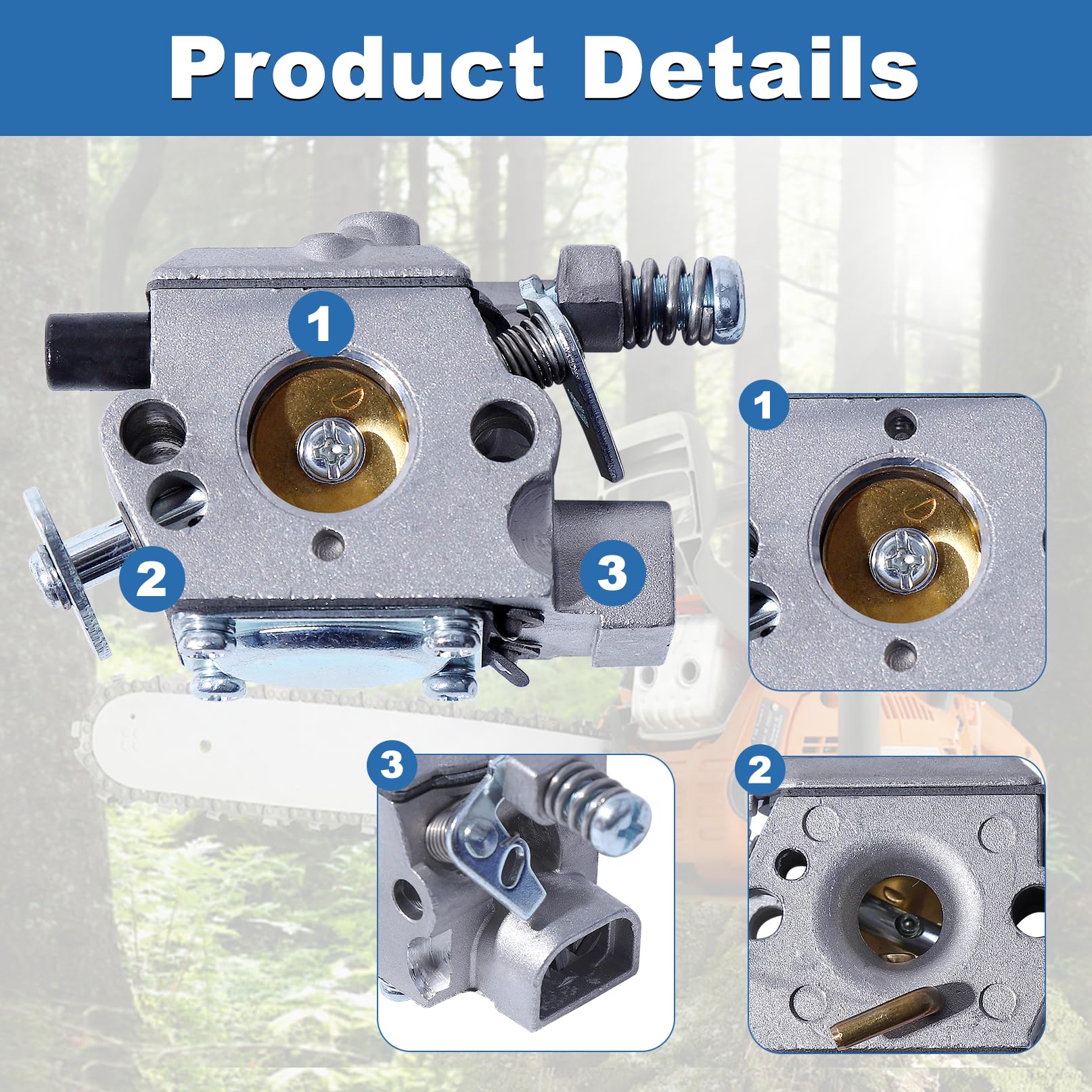 Kit de Carburateur pour Echo CS3000 CS3400 CS3450 CS300 CS301 CS305 CS306 CS340 Tondeuse kit Carburateur Filtre Essence Filtre a Air Tuyau Bougie D'allumage A021000232
