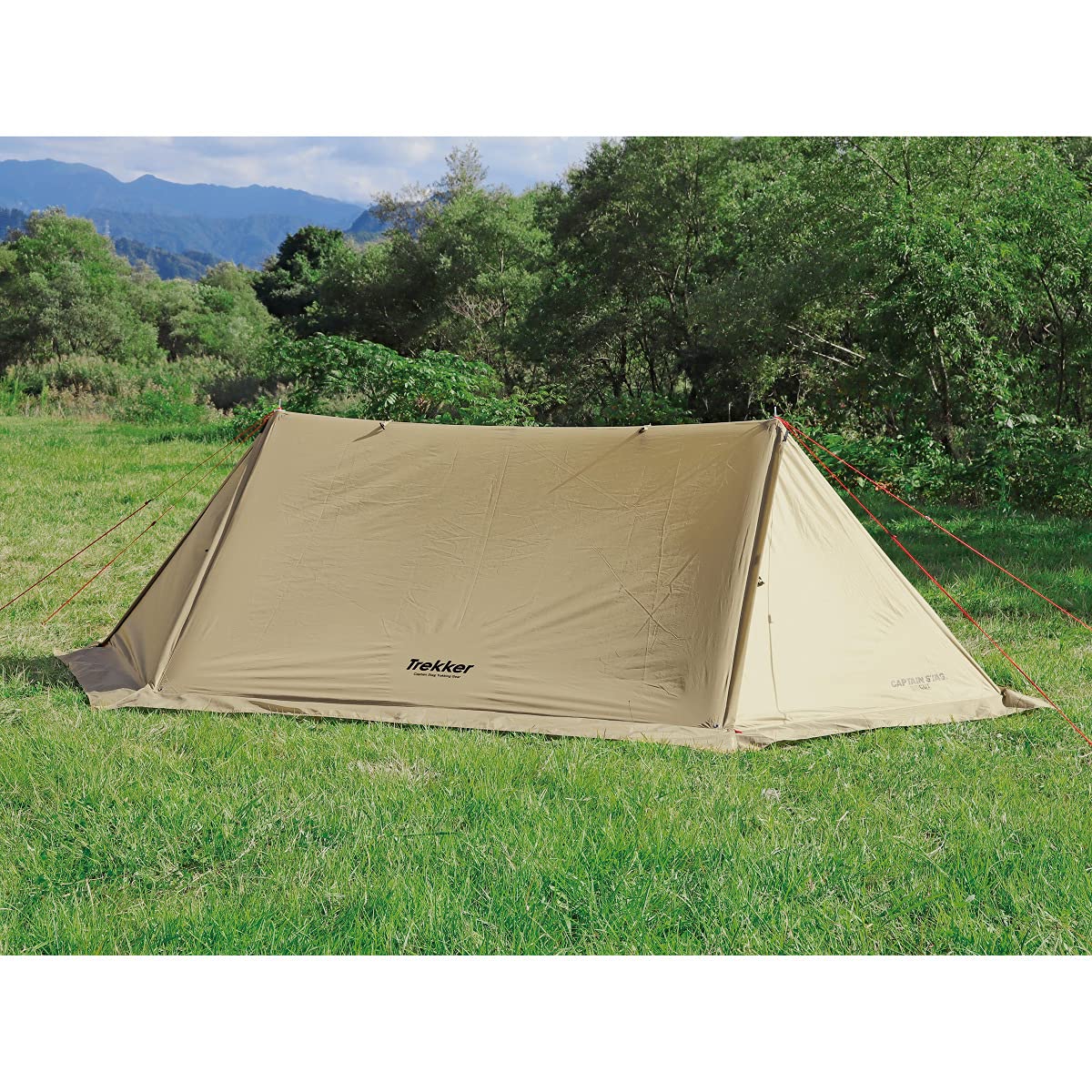 キャプテンスタッグ トレッカーソロベースUV（カーキ）&テントグランドシート210×100 2点セット（UA-63&UA-4520) Amazon | キャプテンスタッグ トレッカー ソロ ベース UV (カーキ