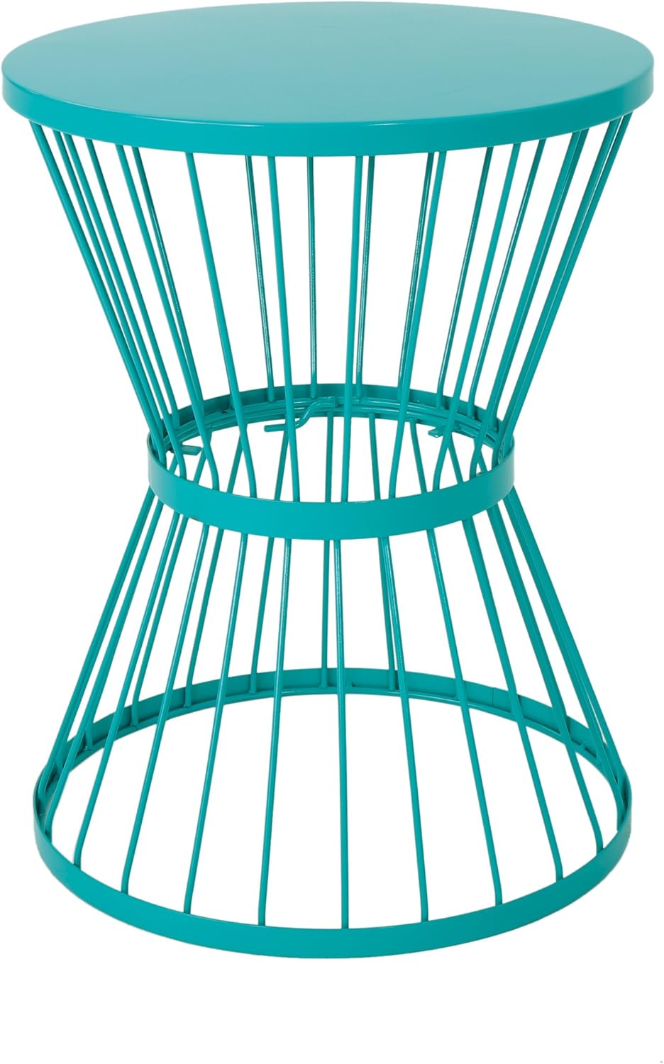 Christopher Knight Home Lassen Outdoor 16" Iron Side Table, Matte Teal